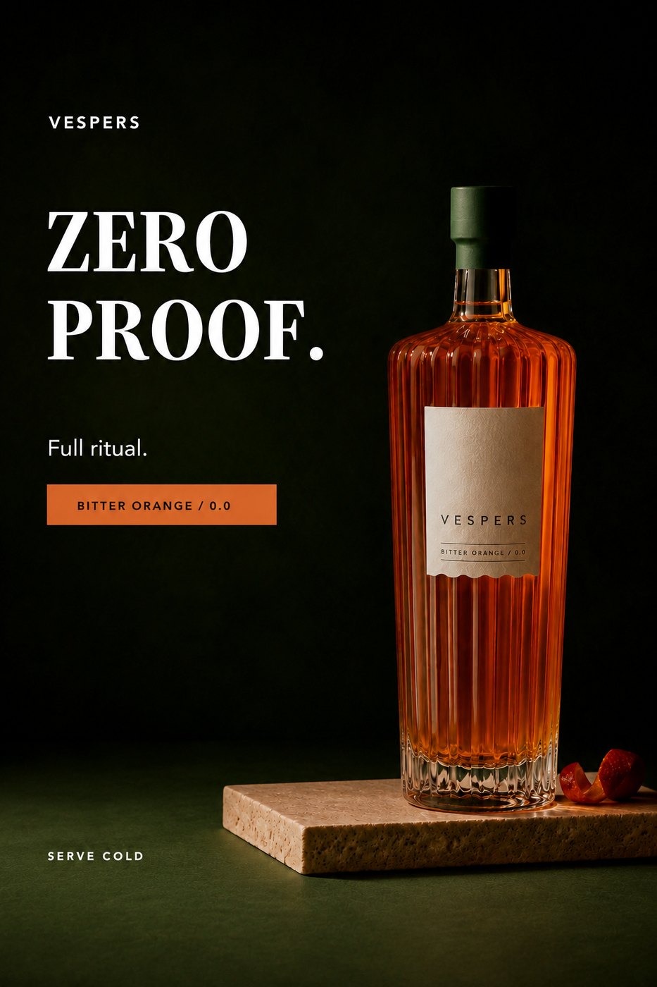 Vespers zero-proof aperitif advertisement under review